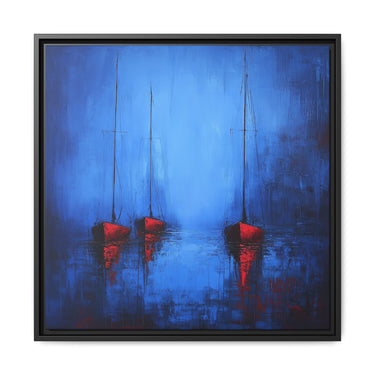 Nocturne at Sea Matte Canvas Wall Art with Frame